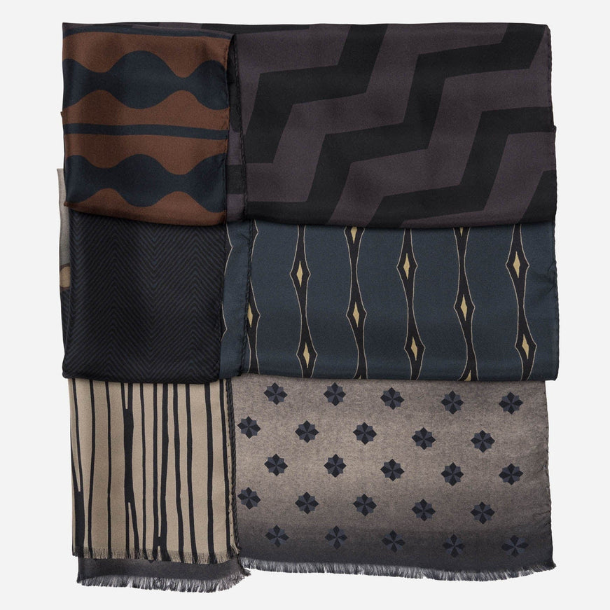 Elizabetta Atri Large Silk Scarf in Plum