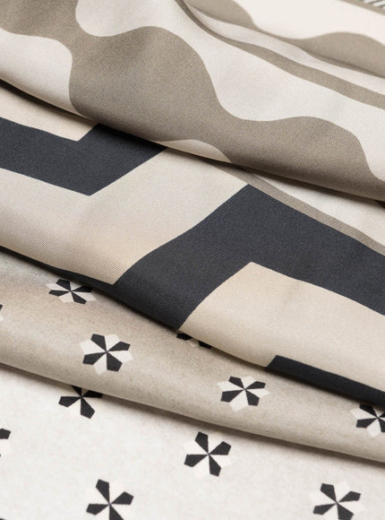 Elizabetta Atri Large Silk Scarf in Sand