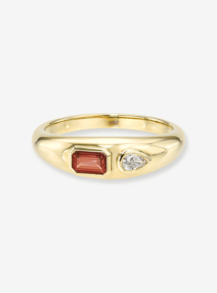 Zoe Lev Birthstone and Diamond Dome Ring