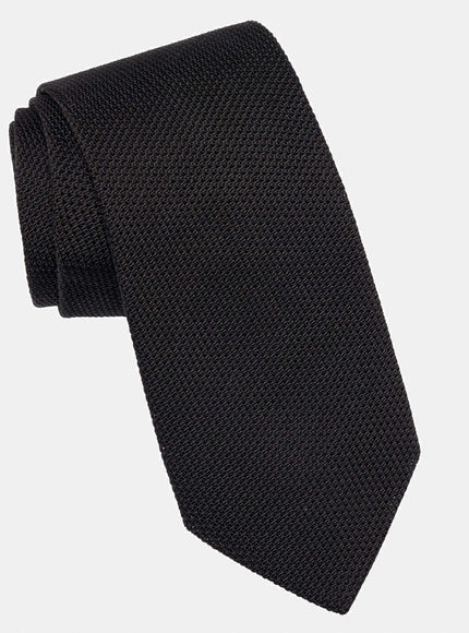 Elizabetta Foresta Silk Grenadine Tie - Black