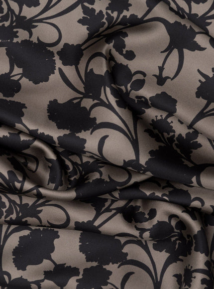 Elizabetta Regina Silk Scarf Shawl - Pearl Black