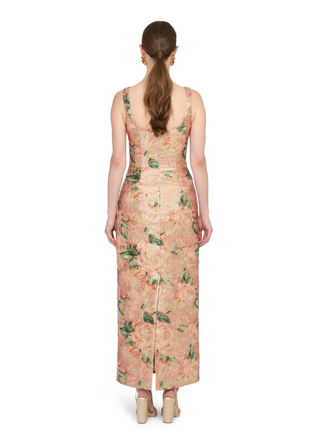 Anne Barge Alba Scoop Neck Sequin Evening Gown