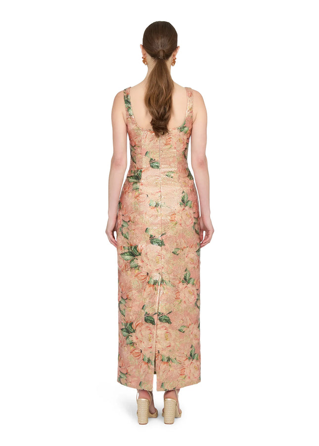Anne Barge Alba Scoop Neck Sequin Evening Gown