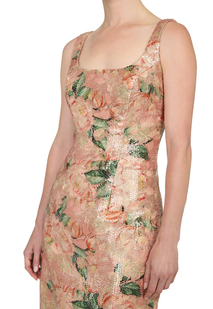 Anne Barge Alba Scoop Neck Sequin Evening Gown