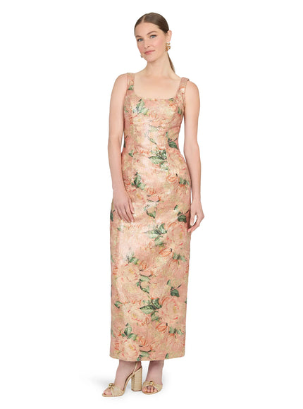 Anne Barge Alba Scoop Neck Sequin Evening Gown
