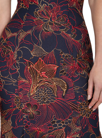 Anne Barge Esperanza Strapless Filigree Jacquard Gown