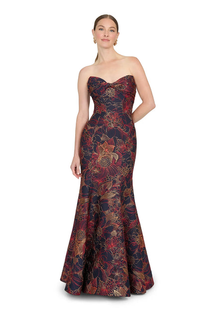 Anne Barge Esperanza Strapless Filigree Jacquard Gown