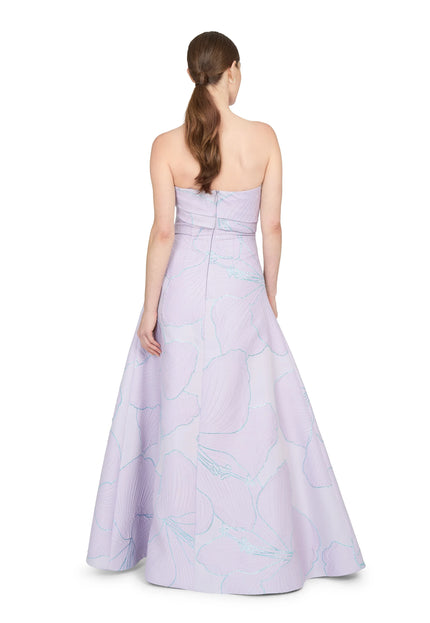 Anne Barge Pilar Jacquard Strapless A-Line Evening Gown