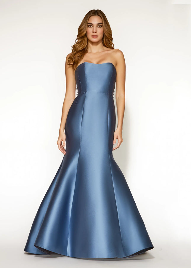 Anne Barge Jordyn Mikado Strapless Trumpet Gown