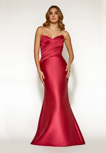 Anne Barge Remy Mikado Strapless A-Line Gown