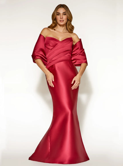 Anne Barge Remy Mikado Strapless A-Line Gown