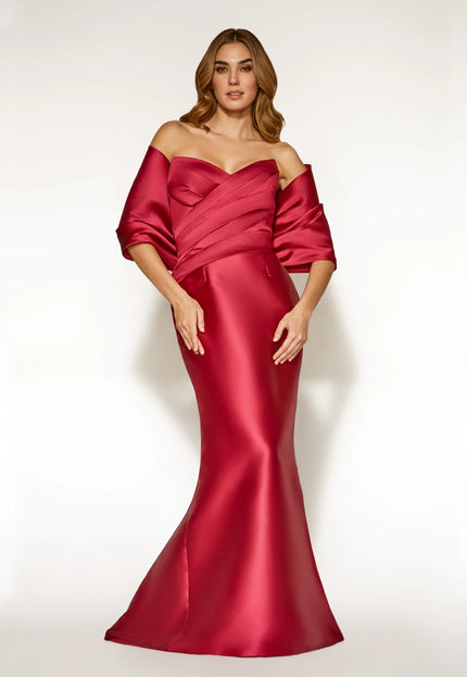 Anne Barge Remy Mikado Strapless A-Line Gown
