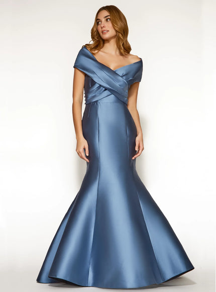Anne Barge Jordyn Mikado Strapless Trumpet Gown