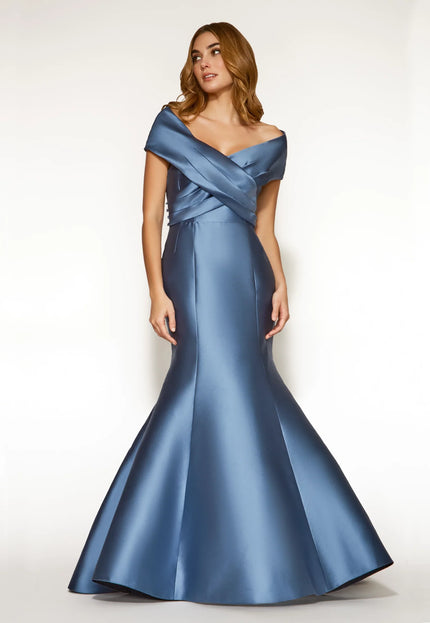 Anne Barge Jordyn Mikado Strapless Trumpet Gown