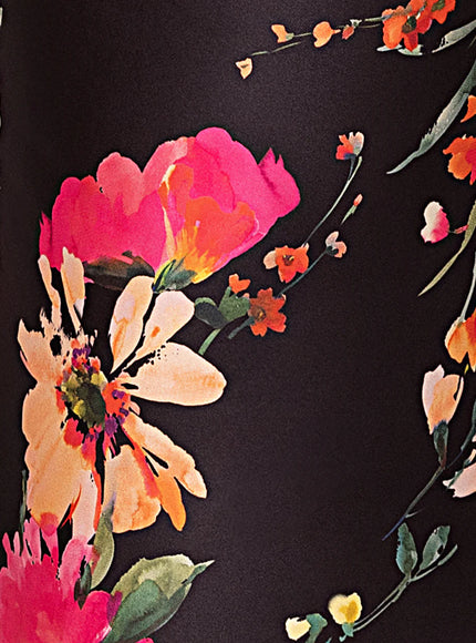 Anne Barge Miller Floral Mikado One Shoulder Gown
