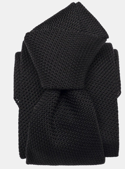 Elizabetta Foresta Silk Grenadine Tie - Black