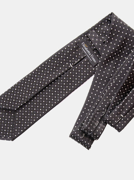 Elizabetta Barbera Silk Jacquard Tie in Black