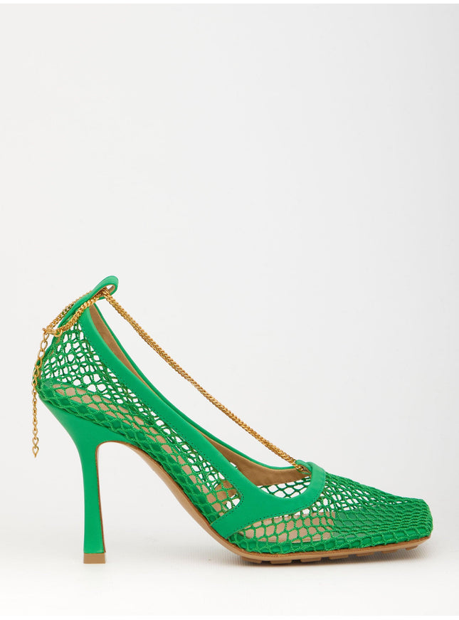 Bottega Veneta Green Stretch Sandals - Ellie Belle