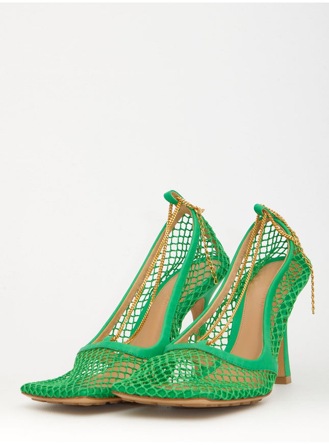 Bottega Veneta Green Stretch Sandals - Ellie Belle