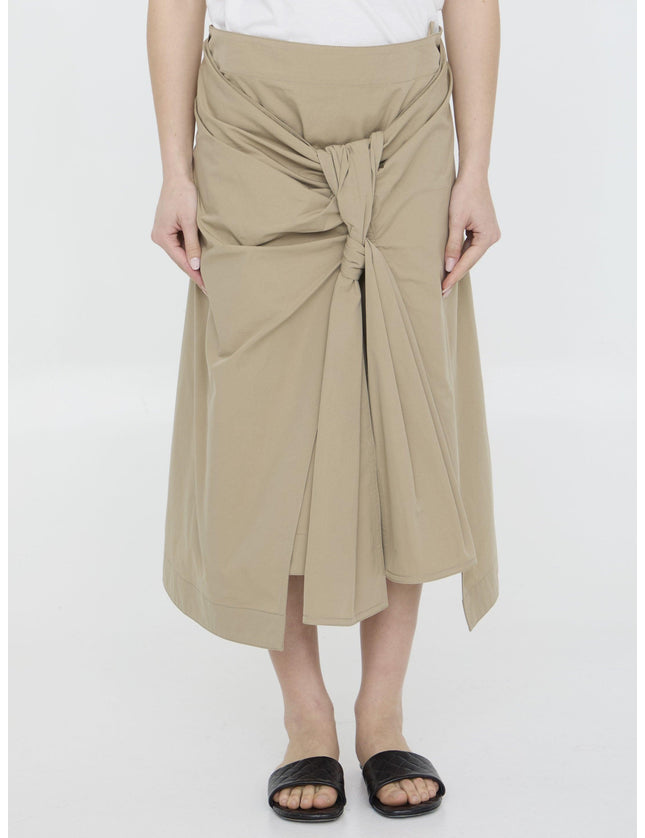Bottega Veneta Skirt With Draping - Ellie Belle
