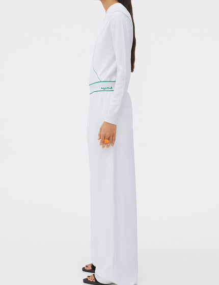 Bottega Veneta White Trousers With Logo - Ellie Belle