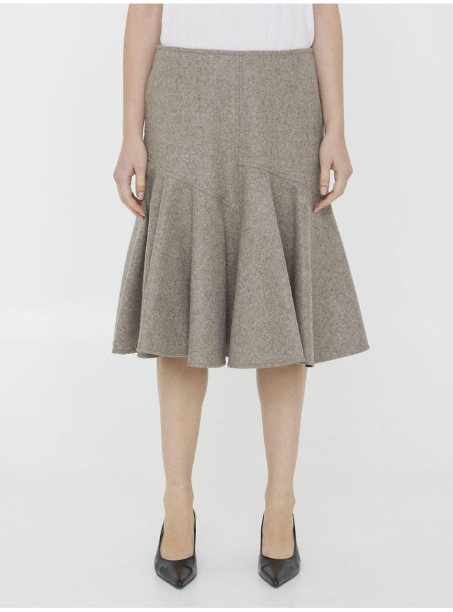 Bottega Veneta Wool Flannel Skirt - Ellie Belle