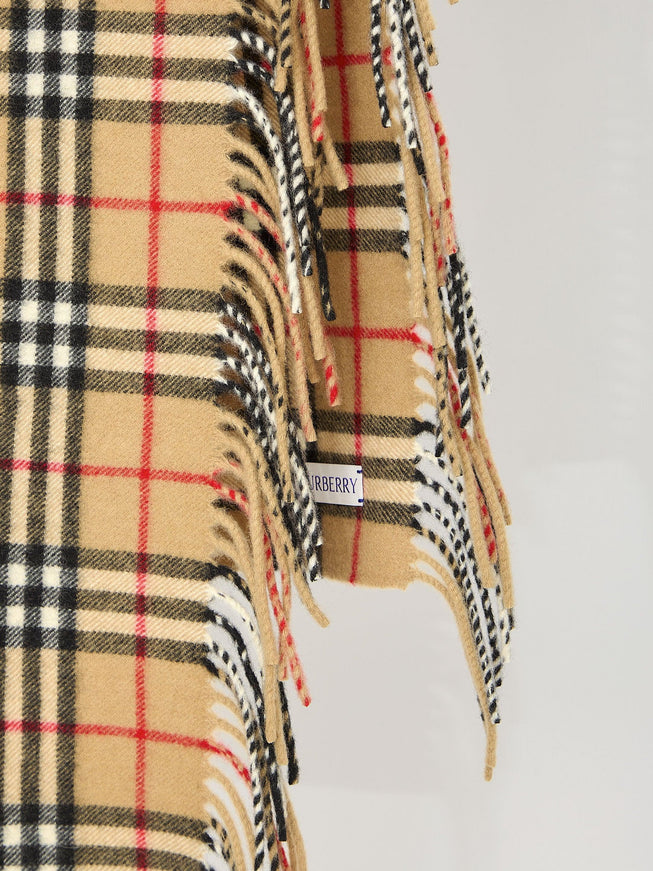 Burberry Check Cashmere Scarf - Ellie Belle