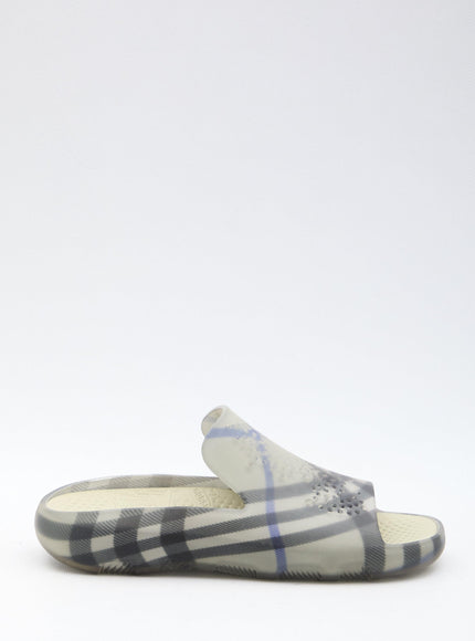 Burberry Check Rubber Stingray Slippers - Ellie Belle