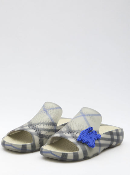 Burberry Check Rubber Stingray Slippers - Ellie Belle