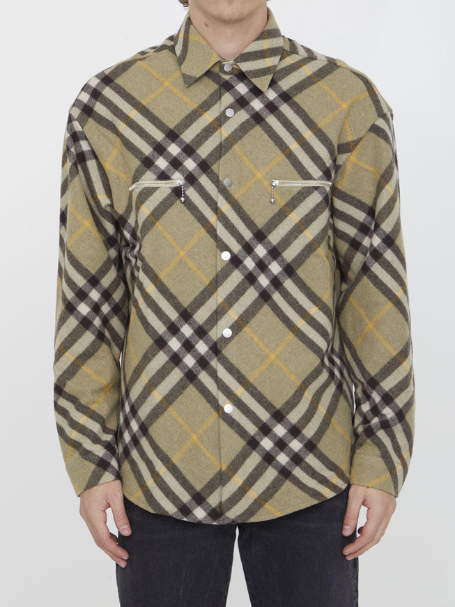 Burberry Check Wool Shirt - Ellie Belle