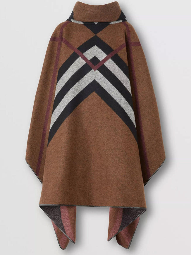 Burberry Chevron Check Poncho - Ellie Belle