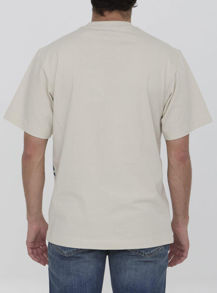 Burberry Ekd Cotton T-shirt in Cream - Ellie Belle