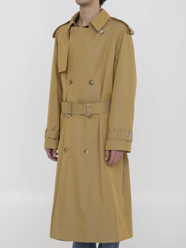 Burberry Gabardine Long Trench Coat - Ellie Belle