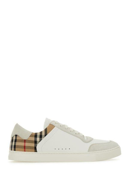 Burberry Leather, Suede and Check Sneakers - Ellie Belle