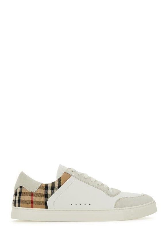 Burberry Leather, Suede and Check Sneakers - Ellie Belle