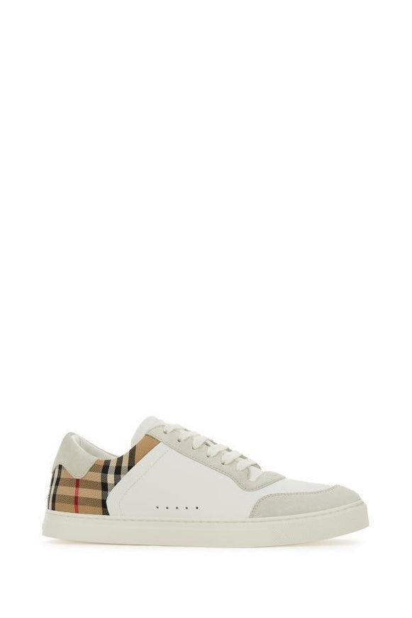 Burberry Leather, Suede and Check Sneakers - Ellie Belle