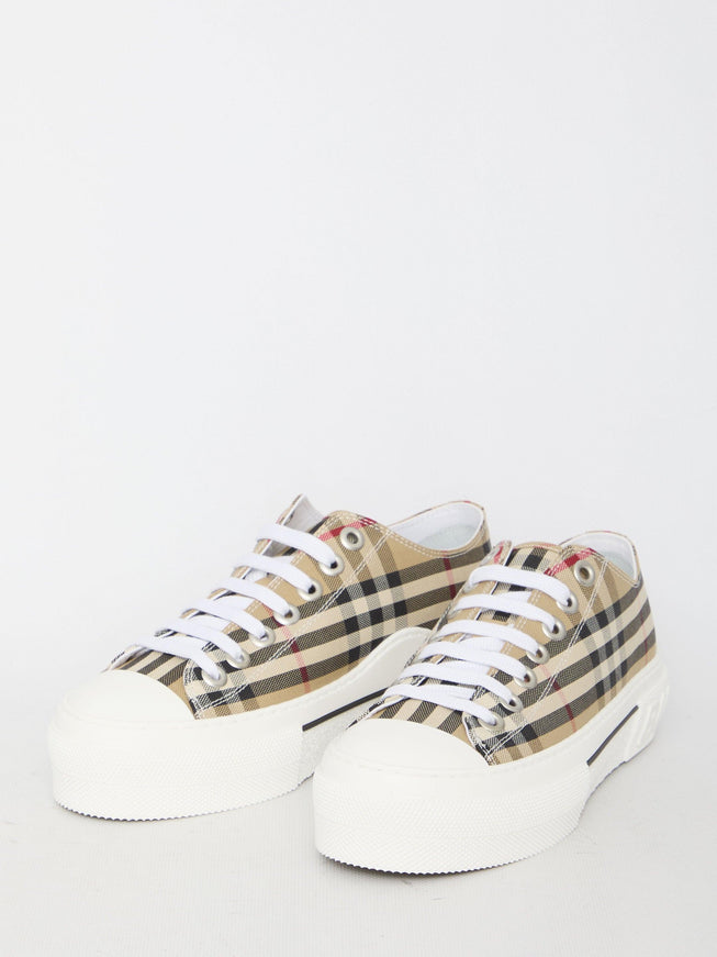 Burberry Low Top Check Sneakers - Ellie Belle