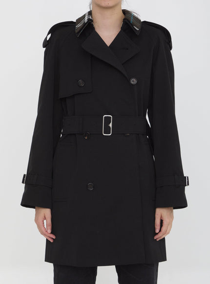 Burberry Raincoat With Check Collar - Ellie Belle