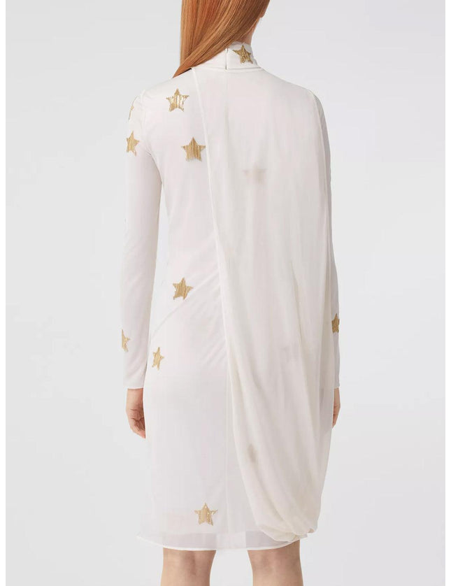 Burberry Silk Viscose Dress With Gold Stars - Ellie Belle