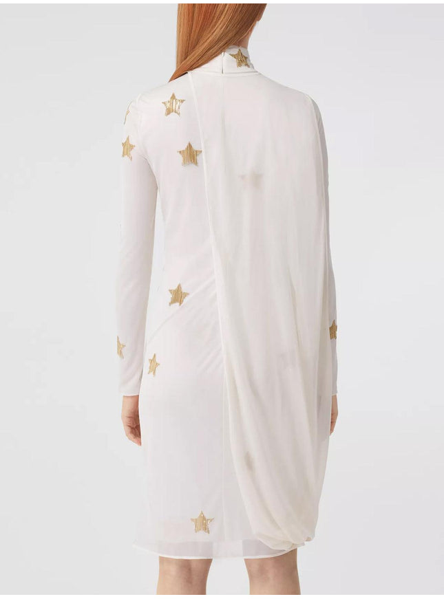 Burberry Silk Viscose Dress With Gold Stars - Ellie Belle