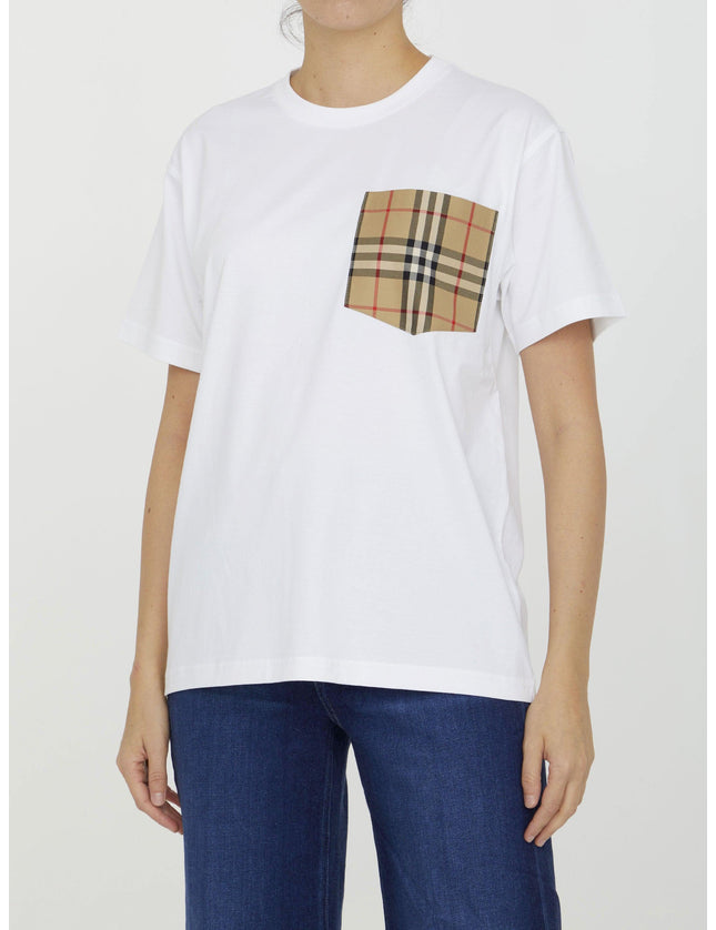 Burberry T-shirt With Check Pocket - Ellie Belle