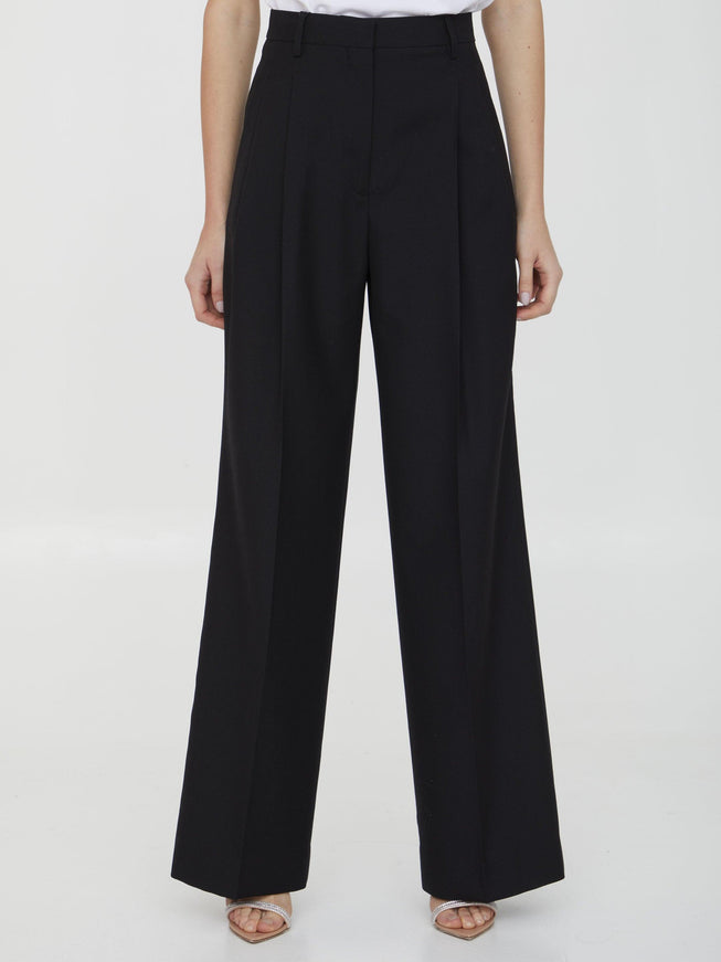 Burberry Wide-leg Wool Trousers - Ellie Belle