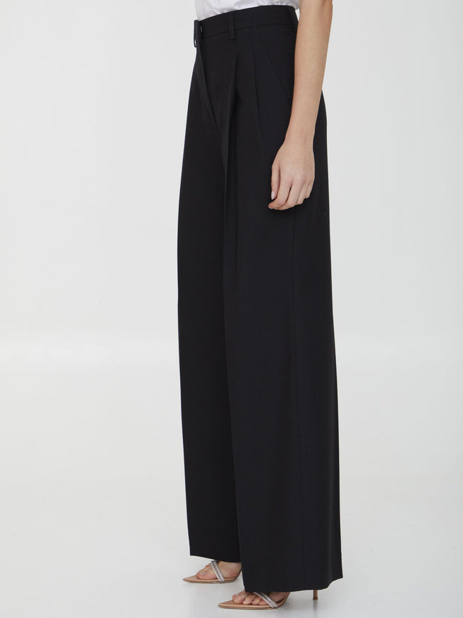 Burberry Wide-leg Wool Trousers - Ellie Belle