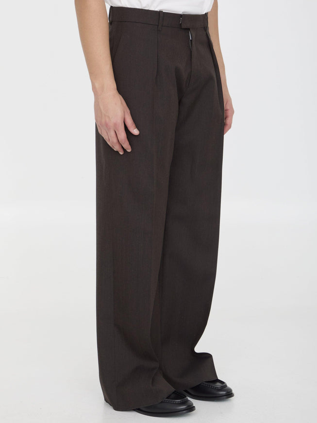 Burberry Wool Trousers in Brown - Ellie Belle