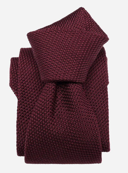 Elizabetta Foresta Silk Grenadine Tie - Burgundy