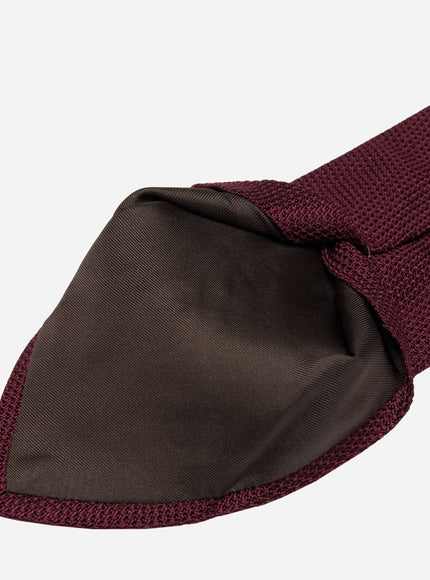Elizabetta Foresta Silk Grenadine Tie - Burgundy