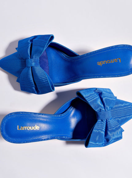 Larroude Mini Elle Pump In Azure Fabric