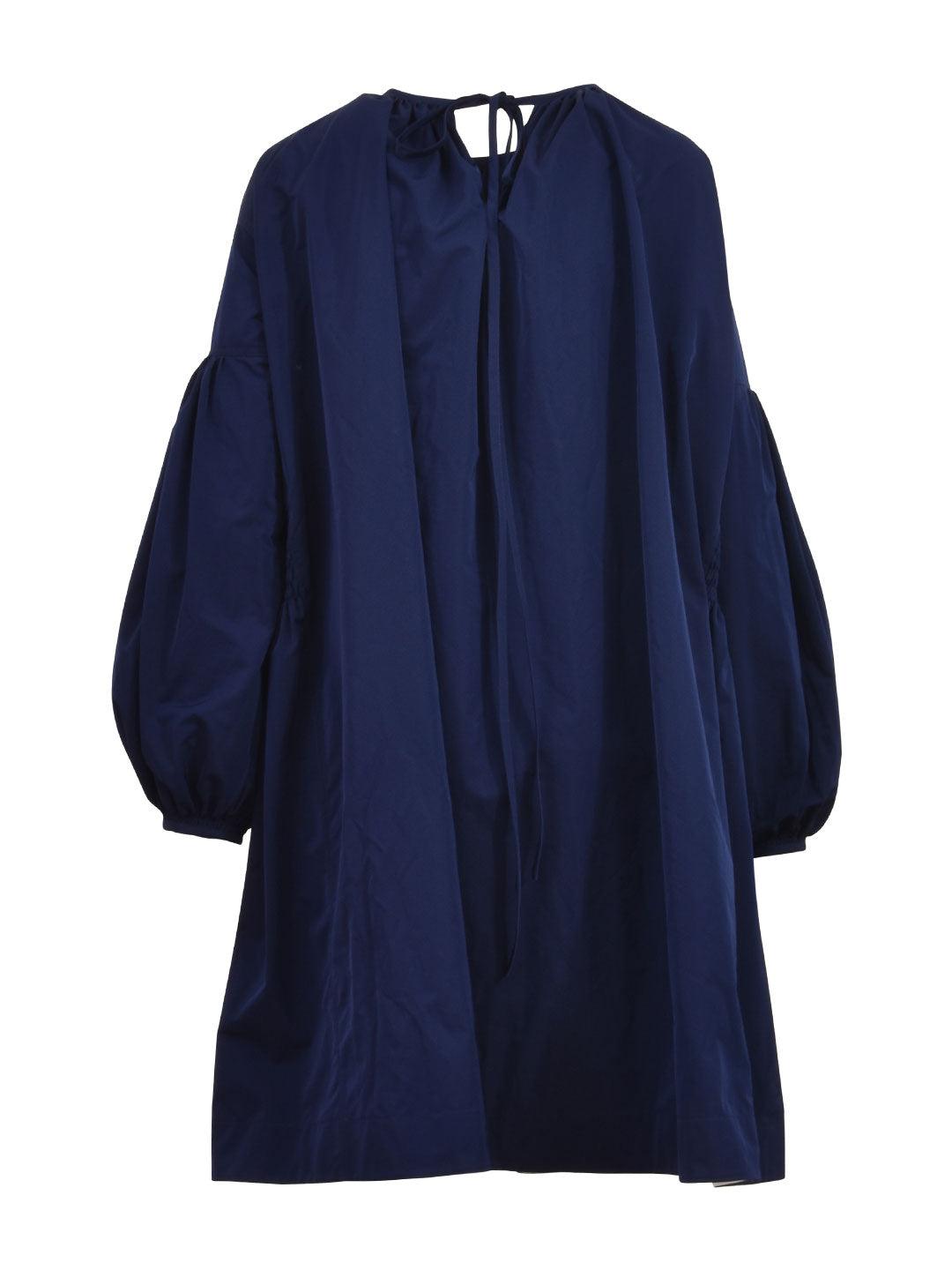 CALVIN KLEIN - Ruched Sleeves Mini Dress - Blue - 12