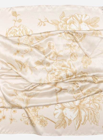 Elizabetta Isabella Silk Scarf Shawl in Champagne