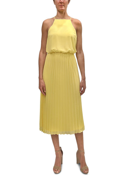 Sam Edelman Blouson Pleated Skirt Midi Dress